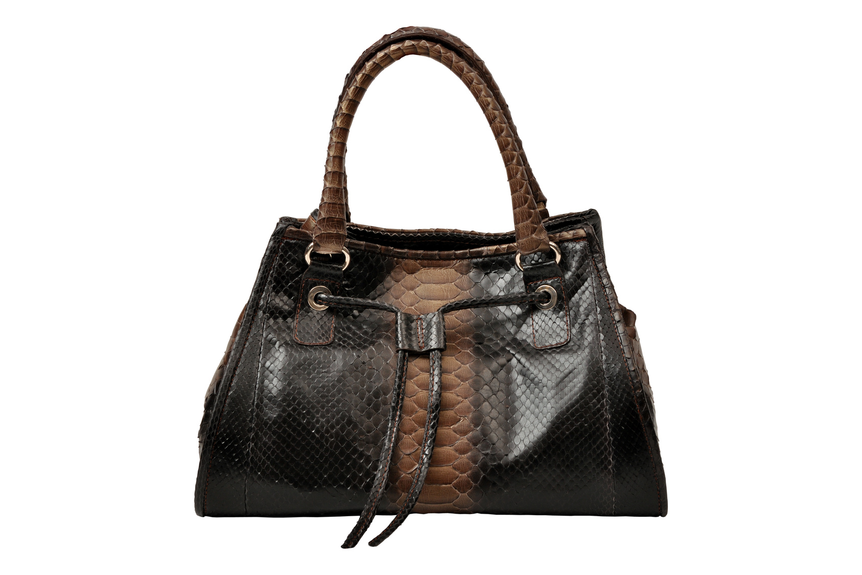 bleached python skin can make for a very attractive, and more even colored, handbag.