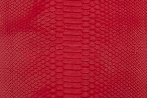 Here's an example of a red short-tail python skin. Note the wide belly scales going across the center of the skin.
