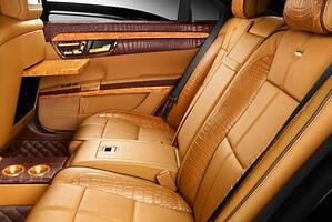This beautiful luxury car interior is both extravagant and tastefully stylish.