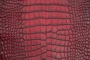 This vintage red alligator skin is one of many custom skins that you can order through Pan American Leathers!