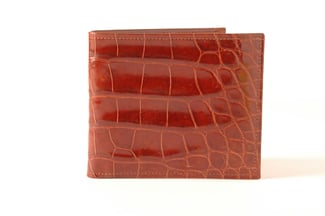 Hipster Cognac Alligator Leather wallet