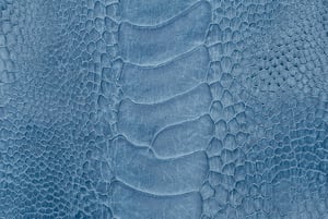 Ostrich leg skin has a distinctive set of scales down the middle, with smaller scale patterns surrounding it. This makes Ostrich Leg leather very easy to identify.