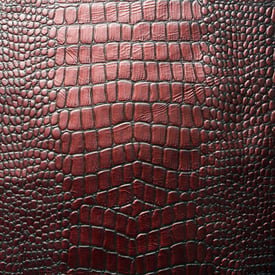 Red crocodile leather